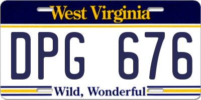 WV license plate DPG676