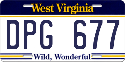 WV license plate DPG677