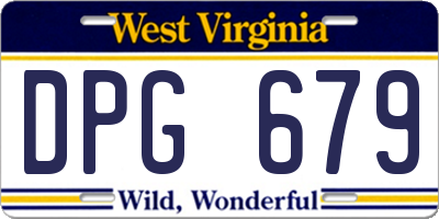 WV license plate DPG679