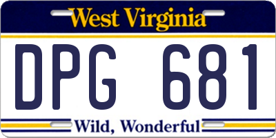 WV license plate DPG681