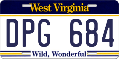 WV license plate DPG684