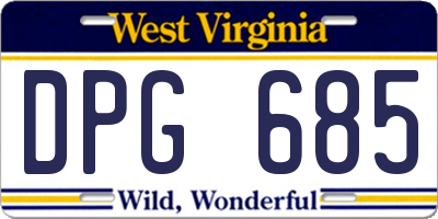 WV license plate DPG685