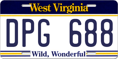 WV license plate DPG688