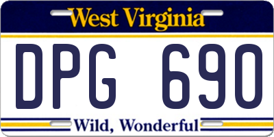 WV license plate DPG690
