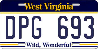 WV license plate DPG693