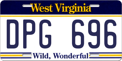 WV license plate DPG696