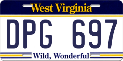 WV license plate DPG697