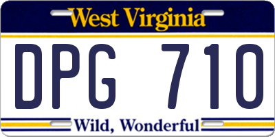 WV license plate DPG710