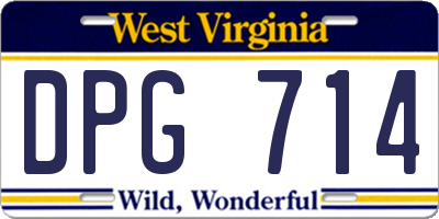 WV license plate DPG714