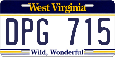 WV license plate DPG715