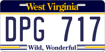 WV license plate DPG717