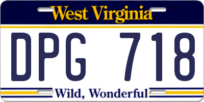 WV license plate DPG718