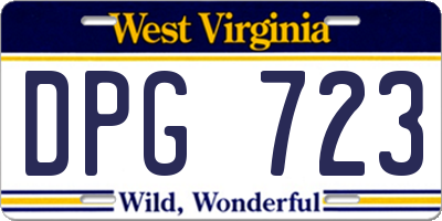 WV license plate DPG723