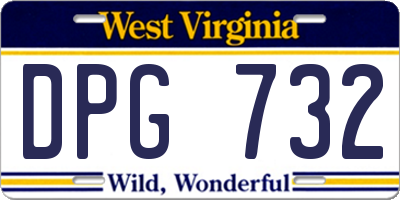 WV license plate DPG732
