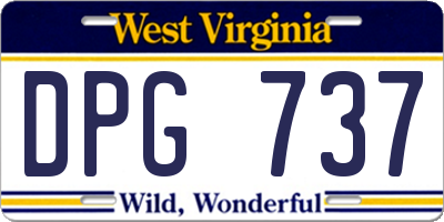 WV license plate DPG737