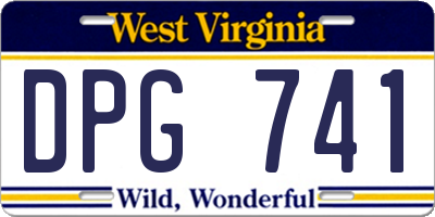WV license plate DPG741