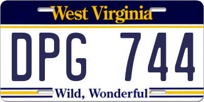 WV license plate DPG744