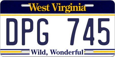 WV license plate DPG745