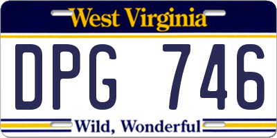 WV license plate DPG746