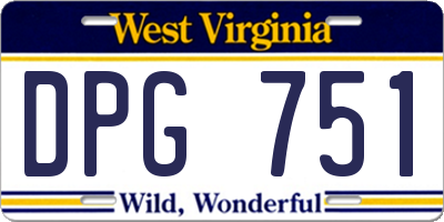 WV license plate DPG751