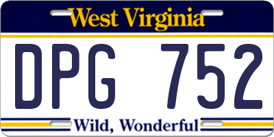 WV license plate DPG752