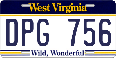 WV license plate DPG756