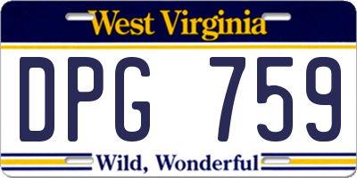 WV license plate DPG759