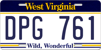 WV license plate DPG761