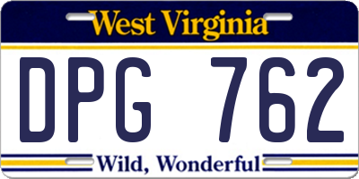 WV license plate DPG762