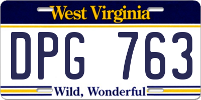 WV license plate DPG763
