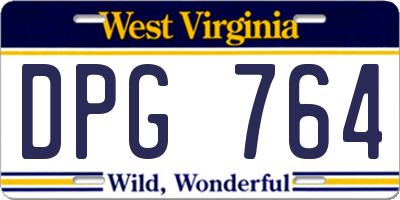 WV license plate DPG764