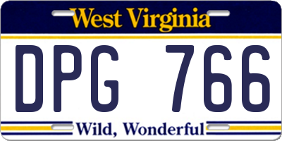 WV license plate DPG766