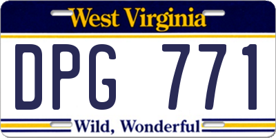 WV license plate DPG771