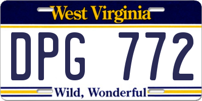 WV license plate DPG772