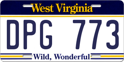 WV license plate DPG773