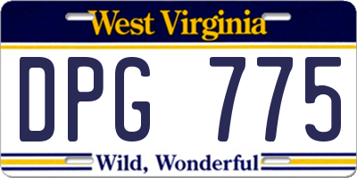 WV license plate DPG775