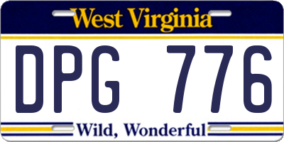 WV license plate DPG776