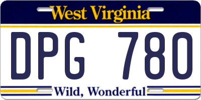 WV license plate DPG780