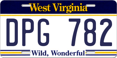 WV license plate DPG782