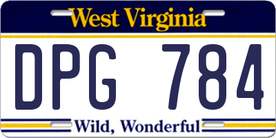 WV license plate DPG784