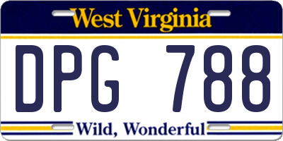 WV license plate DPG788
