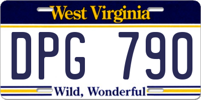 WV license plate DPG790
