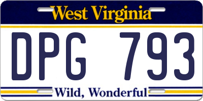 WV license plate DPG793