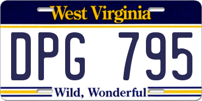 WV license plate DPG795