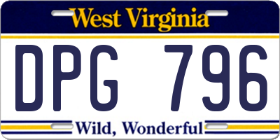 WV license plate DPG796