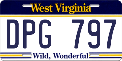WV license plate DPG797