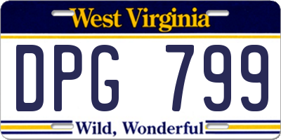 WV license plate DPG799