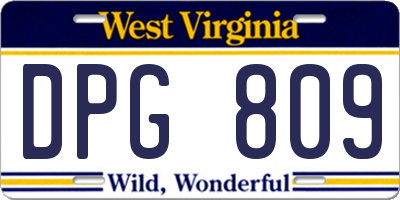WV license plate DPG809