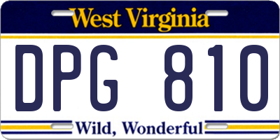 WV license plate DPG810