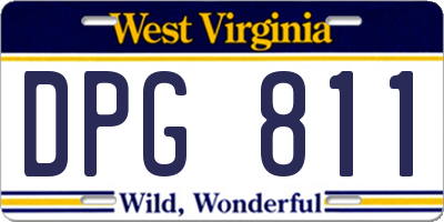 WV license plate DPG811